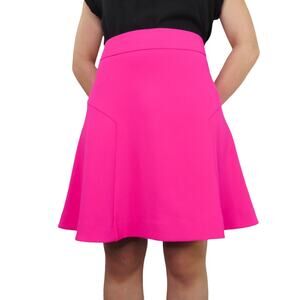 Express Hot Pink Skirt A-Line Flared Skirt Size 2 Small Barbiecore Twee